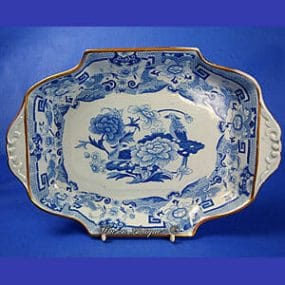 Mason's Ironstone China Dessert Dish - Blue Pheasant Pattern