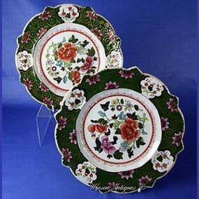 Mason's Ironstone China Plates - Daisies & Peonies Pattern