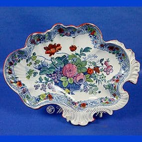 Mason's Earthenware Dessert Dish - Floral Basket Pattern