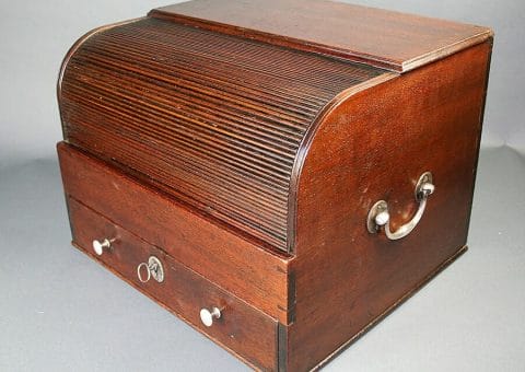 19th-Century Mahogany Correspondence Box