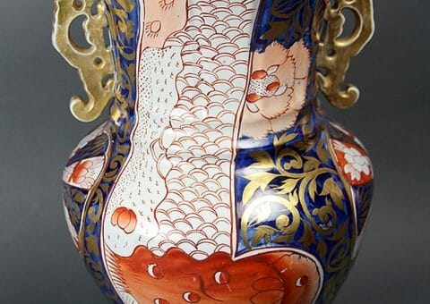 Mason's Ironstone China Vase - Elephants Foot Pattern