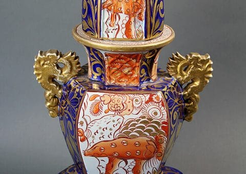 Mason's Ironstone China Lidded Vase