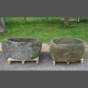 Two Natural Stone Troughs