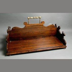 19th Century Regency Rosewood Book Carrier