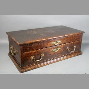 George III Oak Travelling Desk Box